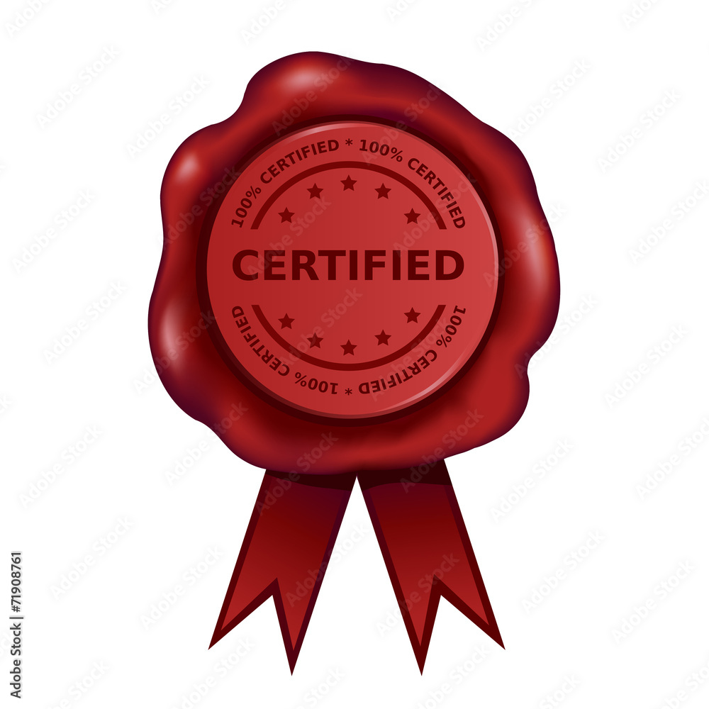 Certified Wax Seal StockIllustration Adobe Stock