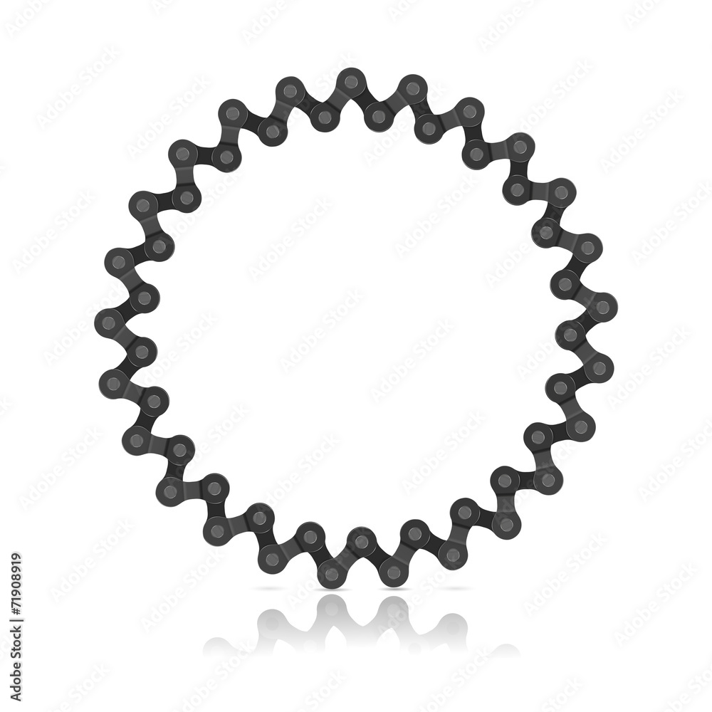 Obraz premium Asterisk from a bicycle chain.