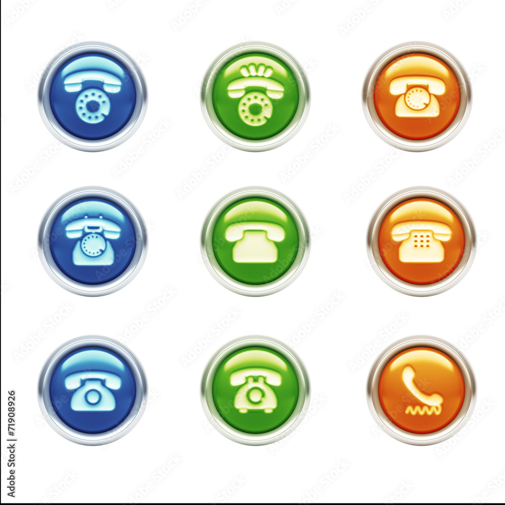Contact Icons isolated on white Contact Icons isolated on white