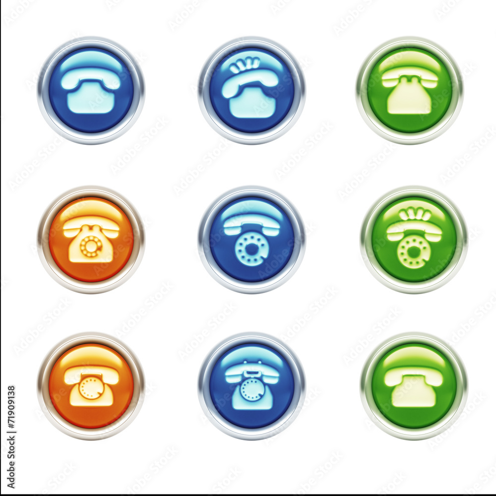 Contact Icons isolated on white Contact Icons isolated on white