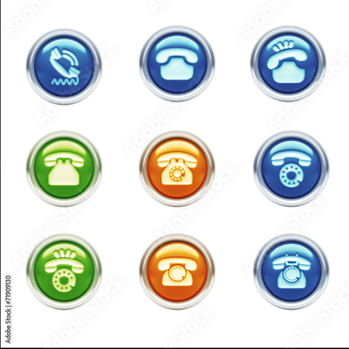 Contact Icons isolated on white