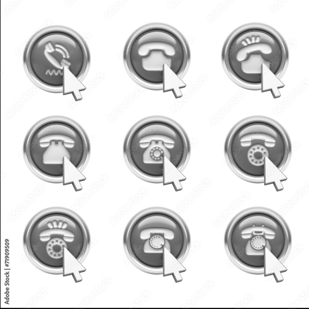 Contact Icons isolated on white Contact Icons isolated on white
