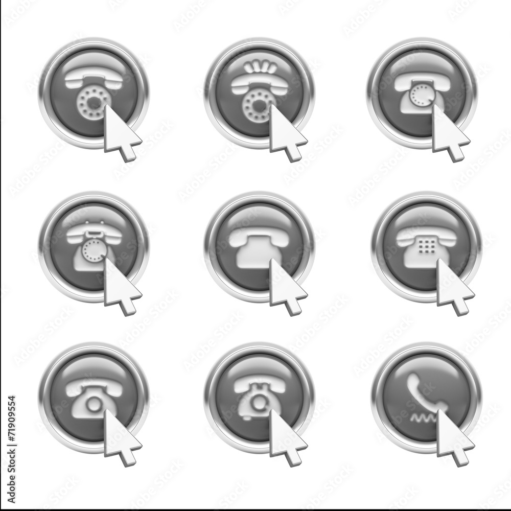 Contact Icons isolated on white Contact Icons isolated on white