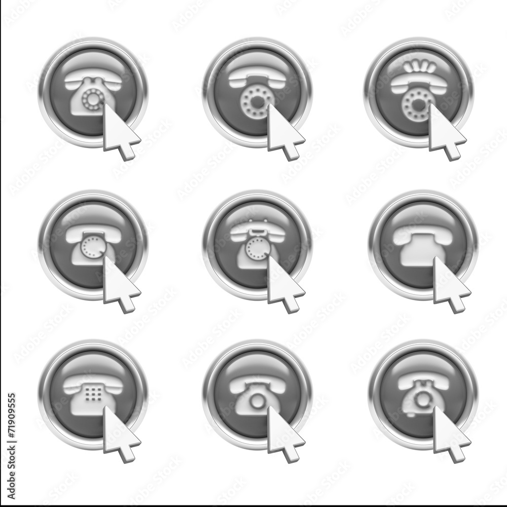 Contact Icons isolated on white Contact Icons isolated on white