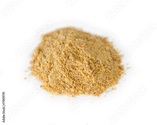 Ground flaxseed powder in a pile