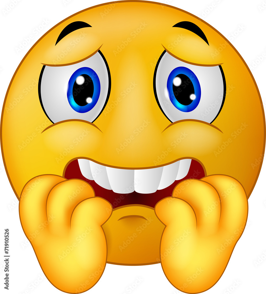 Scared emoticon smiley