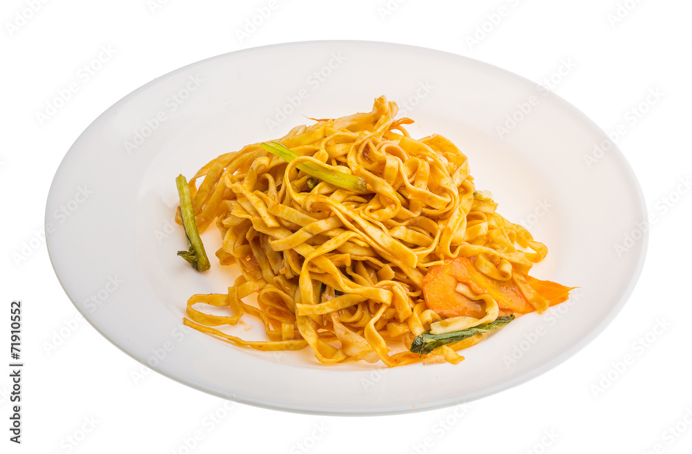 Fried noodles with vegetables Fried noodles with vegetables