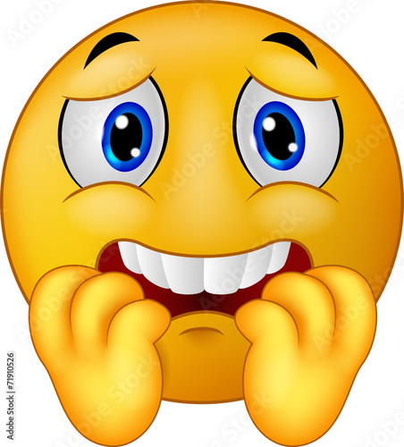 Scared emoticon smiley