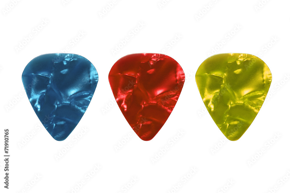 Obraz premium Guitar picks isolated on white