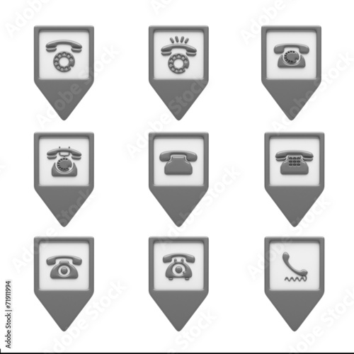 Free Download Contact Icons isolated on white - GFXLoad