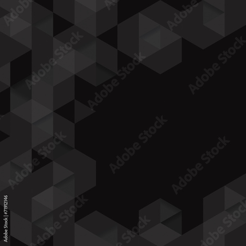 Black geometric background vector. © tarapong