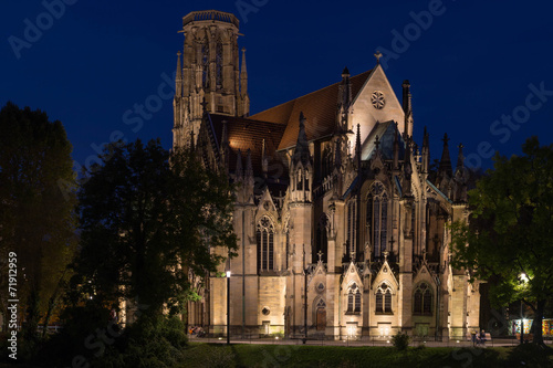 Feuersee and Johannes church , Stuttgart, Germany