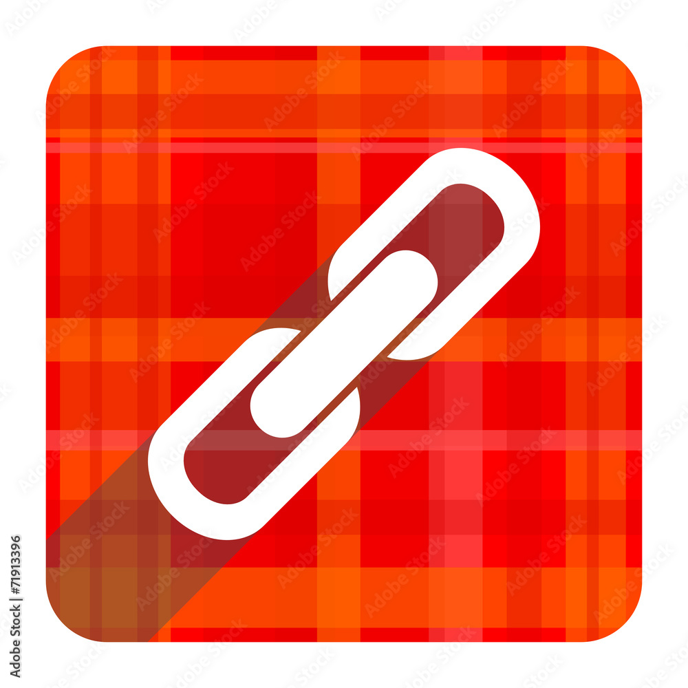 link red flat icon isolated link red flat icon isolated