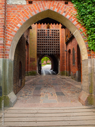 Medieval castle gate #71914576