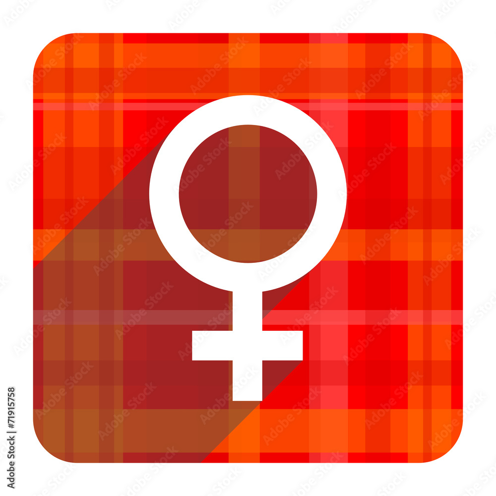 female red flat icon isolated female red flat icon isolated