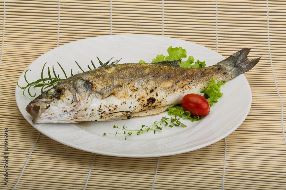 Grilled seabass