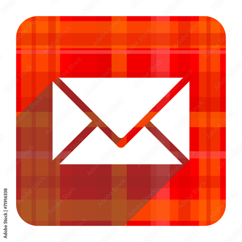 Naklejka premium email red flat icon isolated