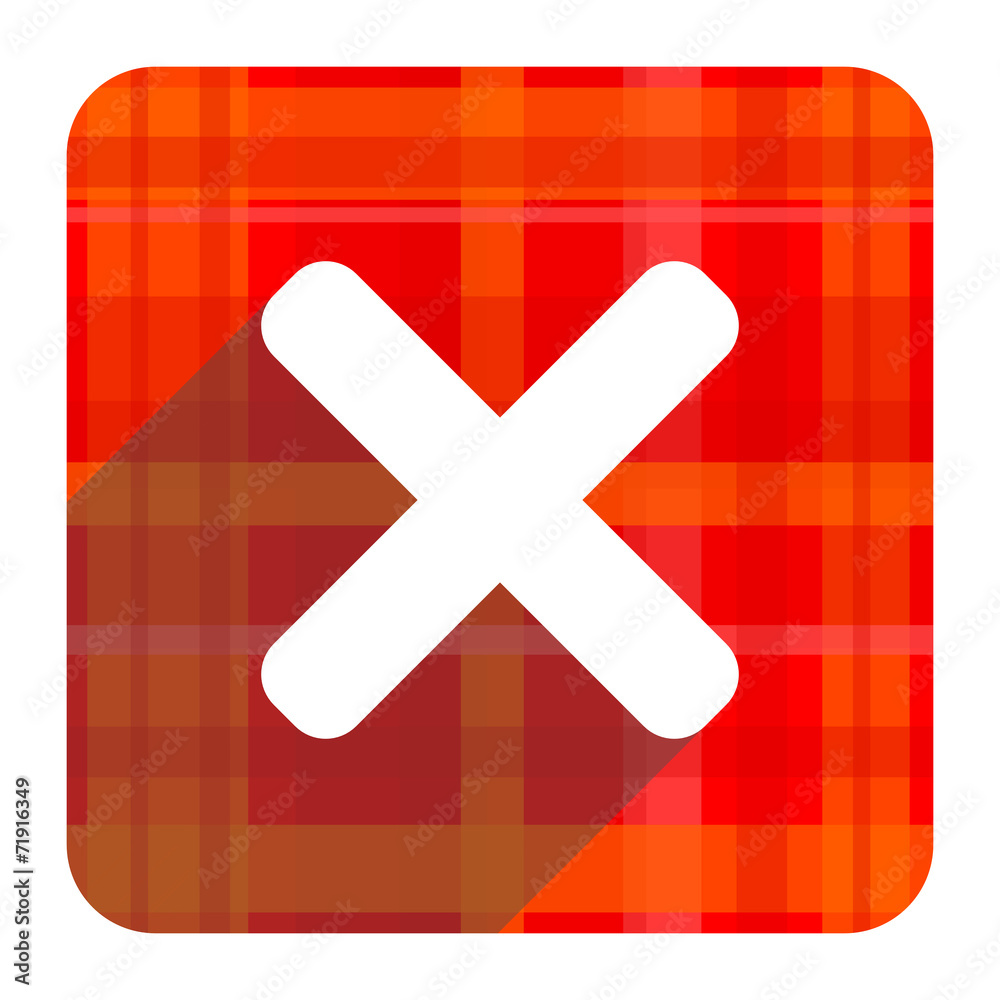 Obraz premium cancel red flat icon isolated