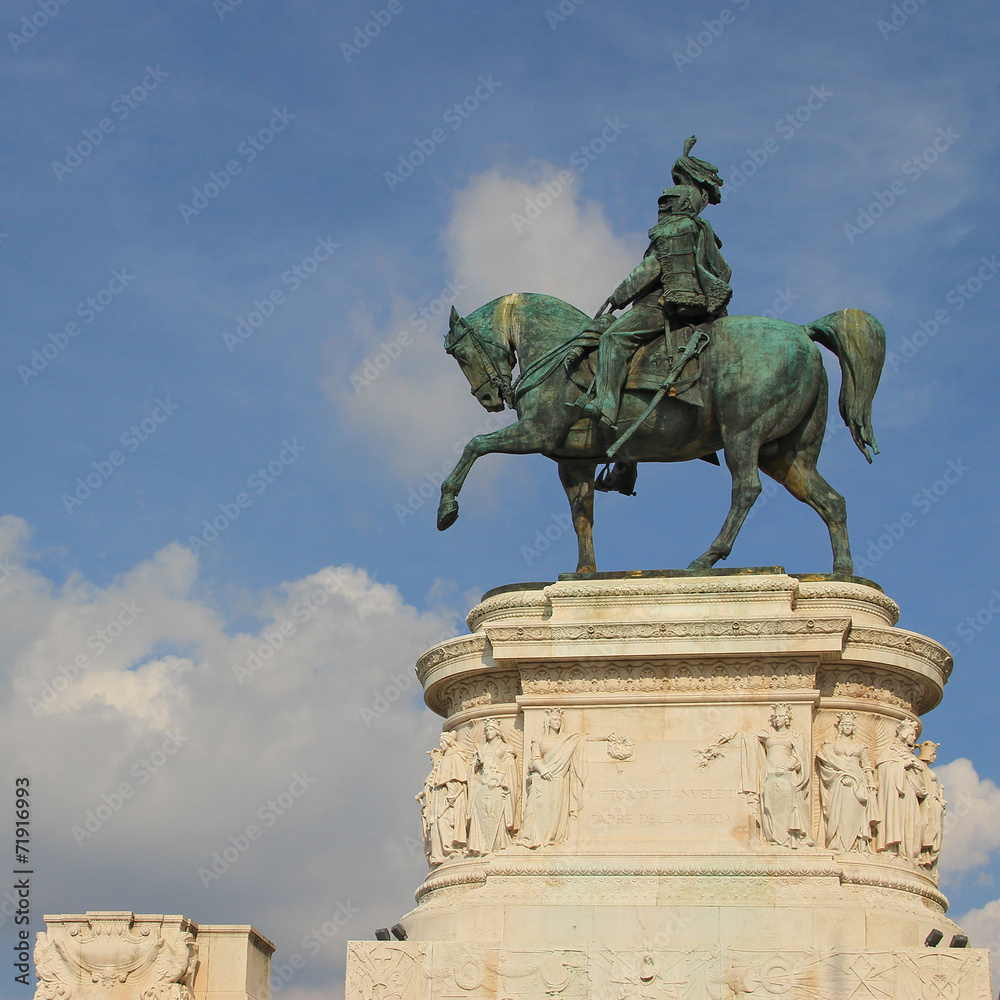 Statue équestre de Victor-Emmanuel II - Vittoriano - Rome