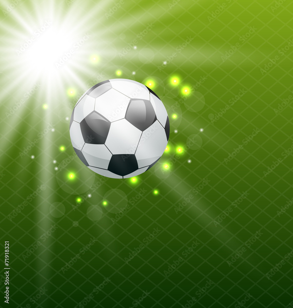 Obraz premium Football shine background with ball
