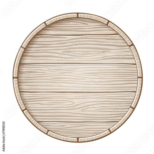 Vector wooden barrel