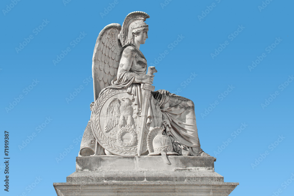 Monument of woman, France, Paris,  sitting warrior