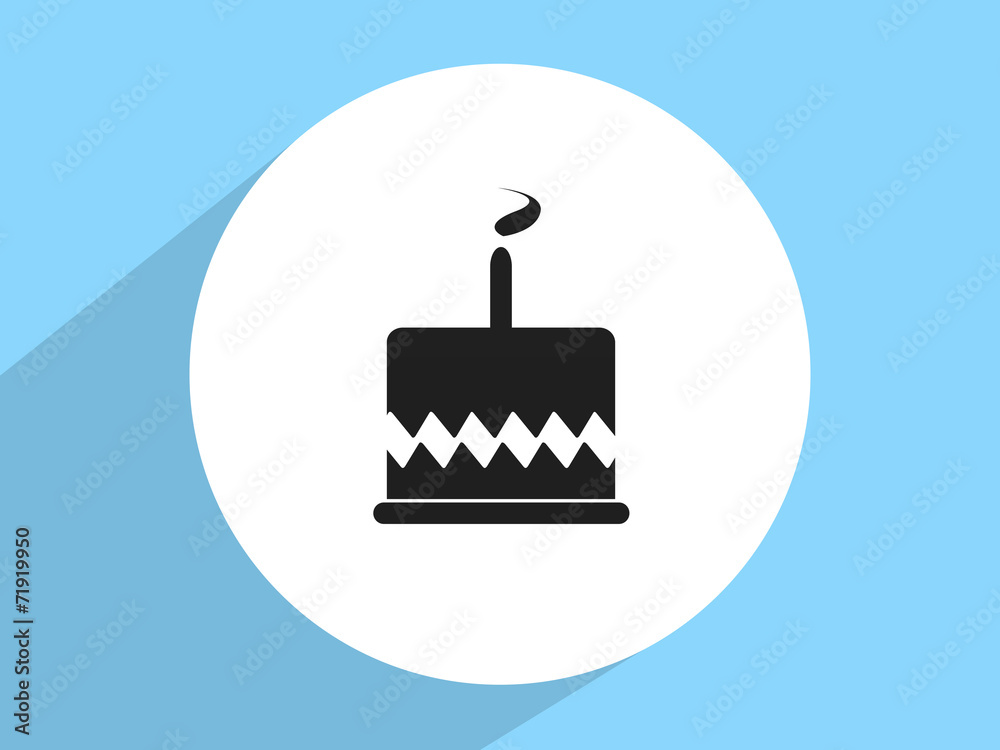 Birthday cake web icon ,Flat design style Birthday cake web icon ,Flat design style