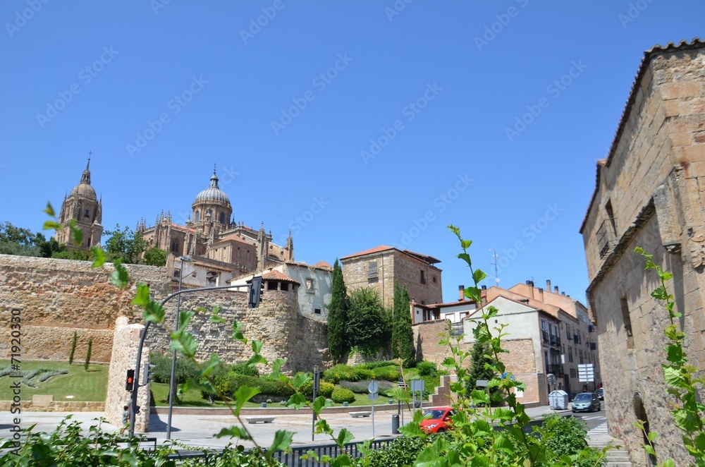Centre-ville de Salamanca, vue des cathédrales 
