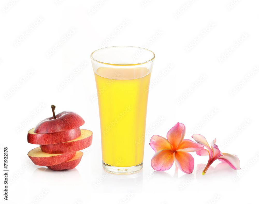 Fototapeta premium apple juice on a white background