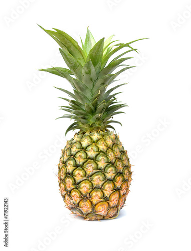 ripe pineapple isolated on white background