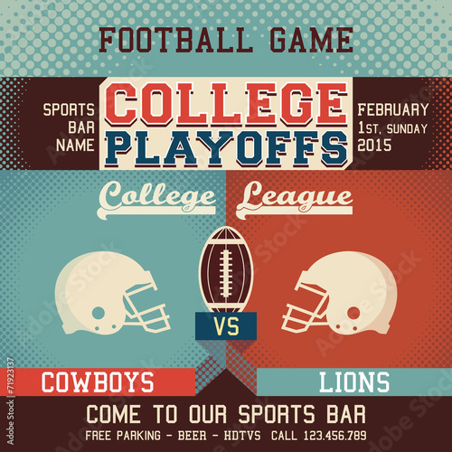 College playoffs football game