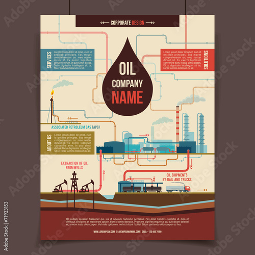 Oil company corporate poster