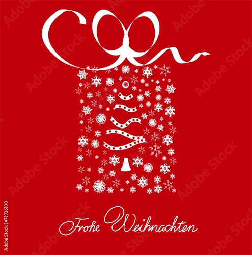 "Frohe Weinachten" weihnachtliches Paket
