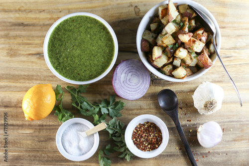 Chimichurri sauce ingredients