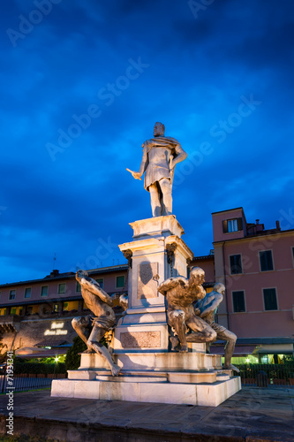 The  Monument of the Four Moors  in Leghorn