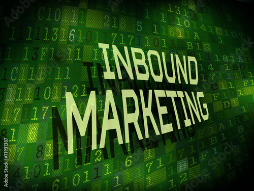 inbound marketing words isolated on digital background