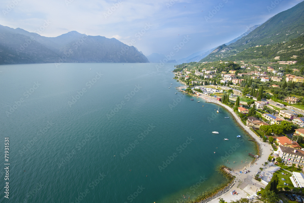 Fototapeta premium Aerial View of Garda Lake