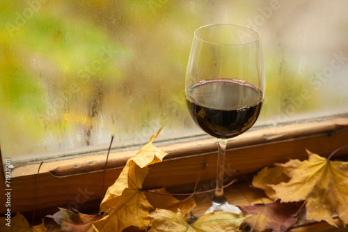 Autumn red wine