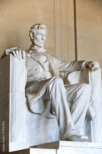 Abraham Lincoln statue, Washington memorial, Washington.