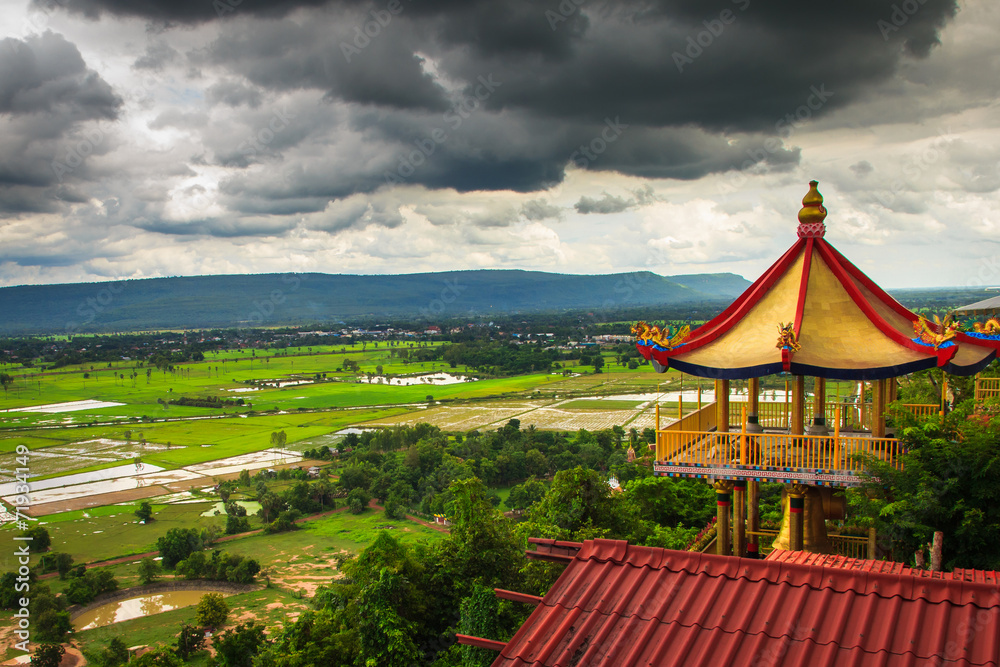 Obraz premium Rainy season view of mountains from high point. Doi Suthep 2, Kh