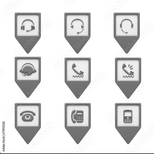 Free Download Contact Icons isolated on white - GFXLoad