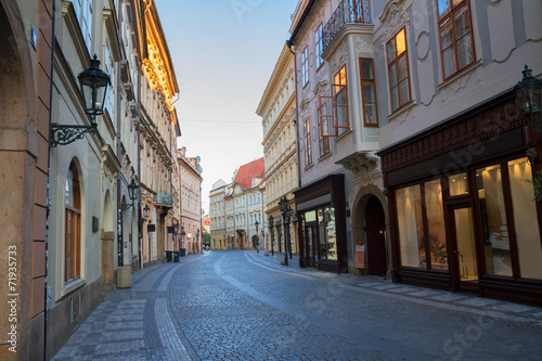Canvas Print street in old town, Prague