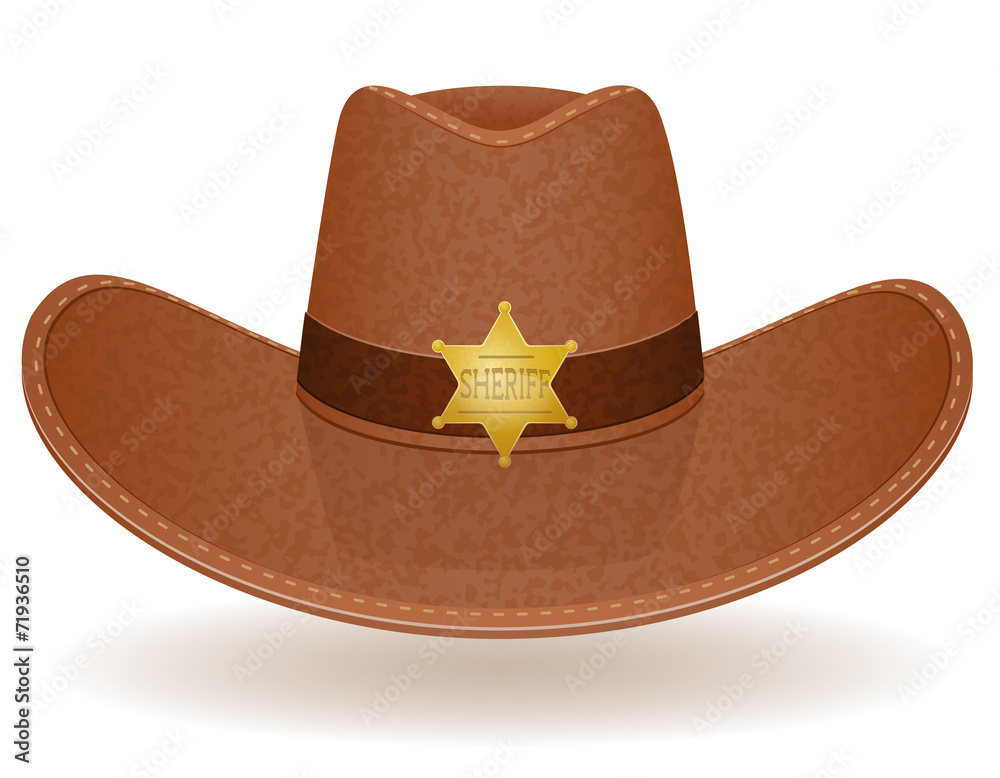cowboy hat sheriff vector illustration Stock Vector Adobe Stock