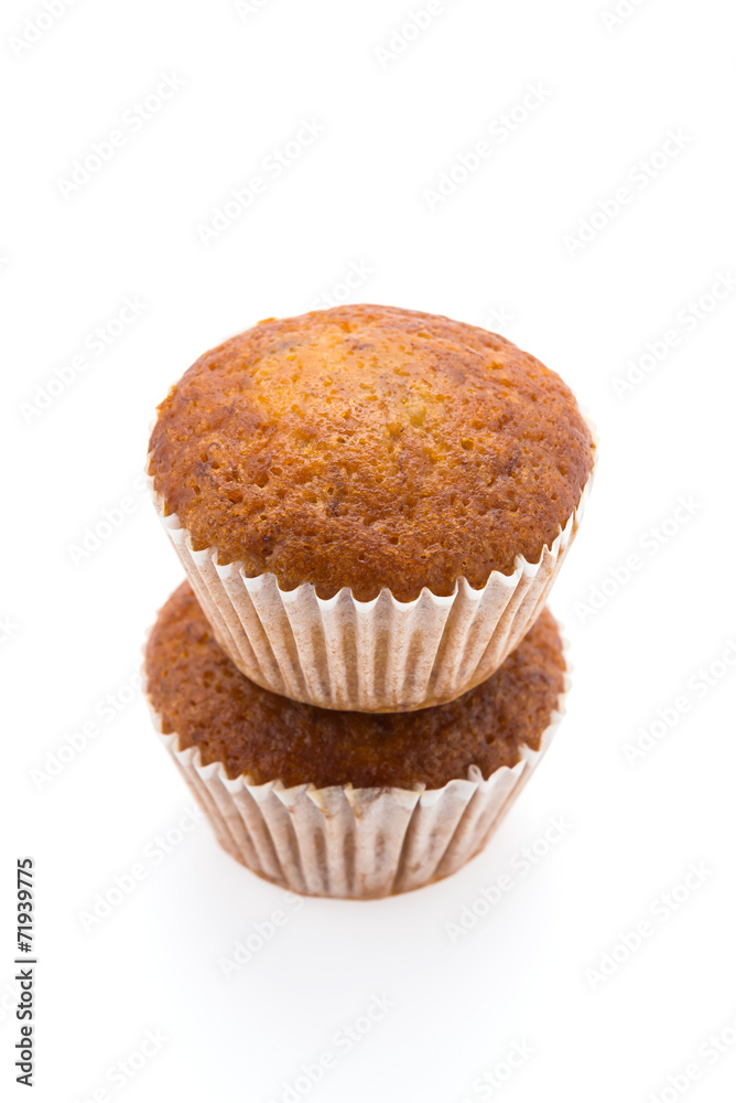 Banana cakes isolated on white Banana cakes isolated on white