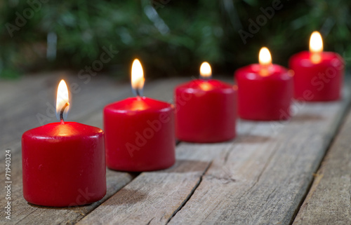 Red Burning Candles