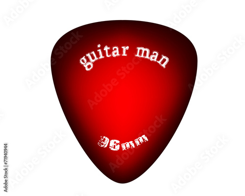 red sunburst guitar pick