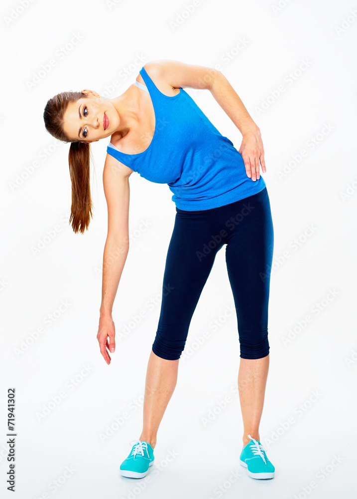 fitness woman dooing gym exercise. fitness woman dooing gym exercise.