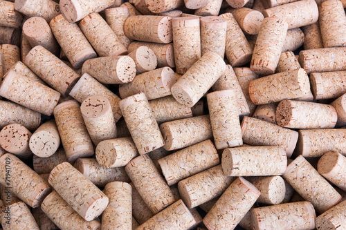 Pile of blank wine corks