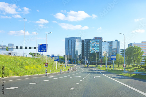Canvas Print Skyline from Amsterdam in the Netherlands