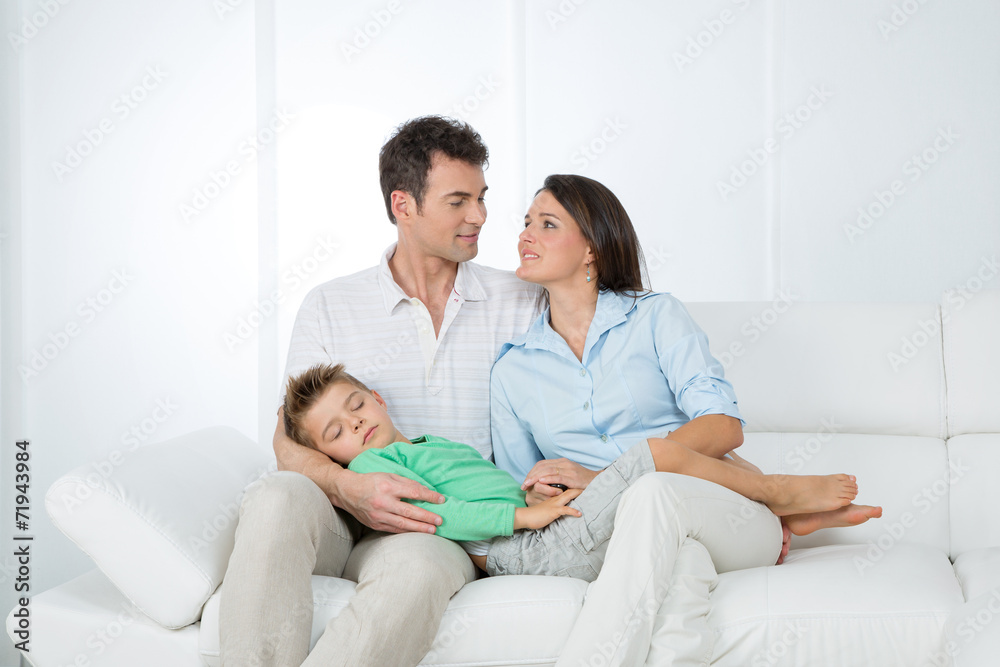 portrait of mother, father and their son portrait of mother, father and their son